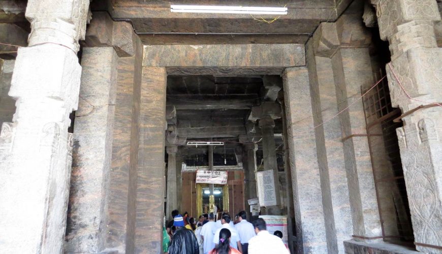 Navaneetha Krishna entrance ancient black stone