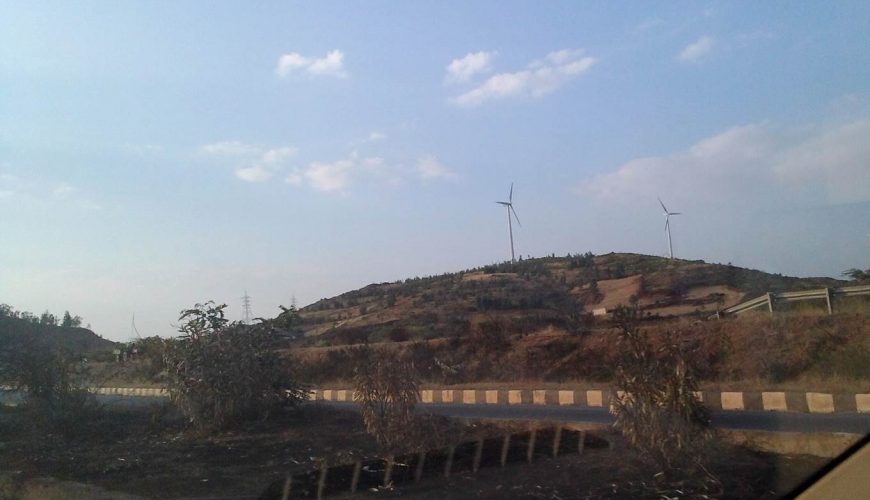 windmills on way back to bangalore